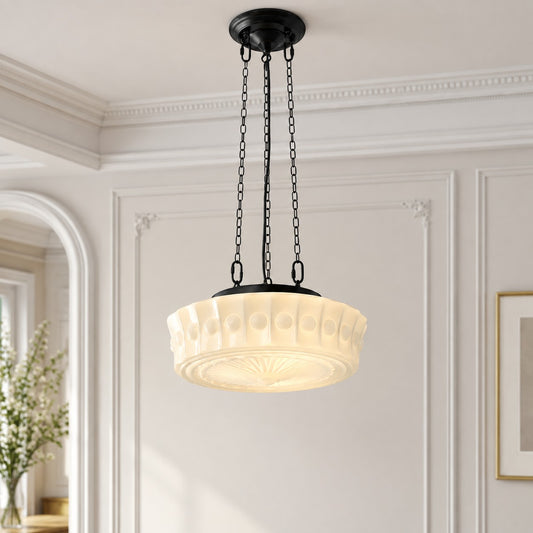 Annalisa Vintage Drum Glass Ceiling / Pendant Lamp