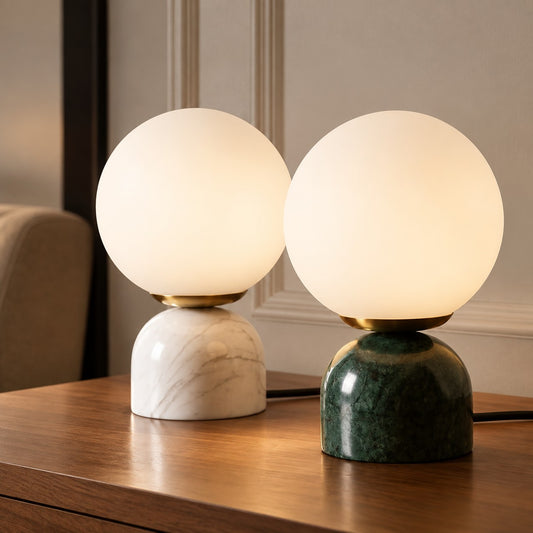 Marble Table Globe Lamp
