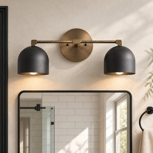 Hestin Nordic Metal Deep Ball Vanity Wall Sconce