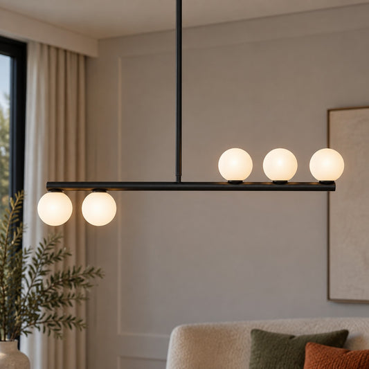 Lenore Modern Metal Linear Globe Chandelier