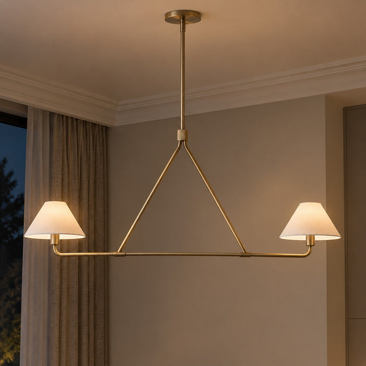 Pruella Modern Metal Multi Light Linear Chandelier