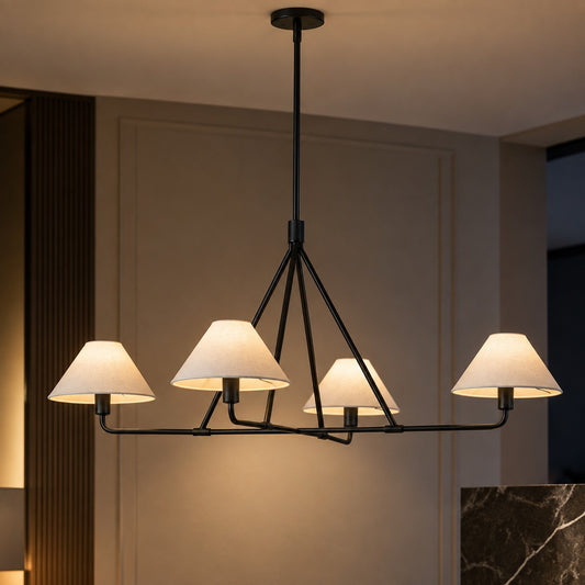 Pruella Modern Metal Multi Light Linear Chandelier