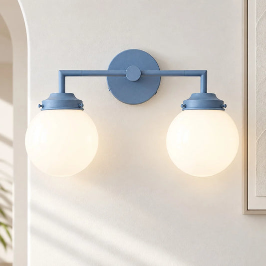 Rumi Modern Globe Glass Vanity Wall Lamp