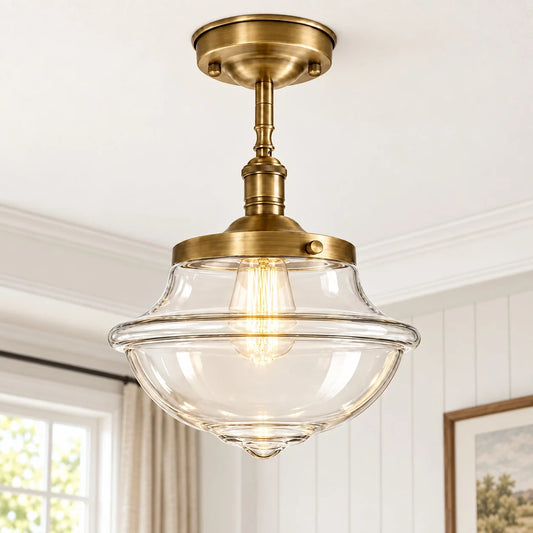 Lark Vintage Schoolhouse Glass Ceiling Light