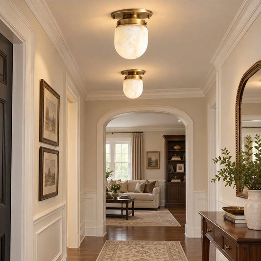 Meridian Modern Opal Glass Globe Ceiling Light