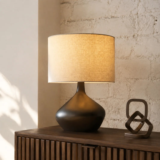 Hazel Minimalist Deco Asymmetry Sculptural Table Lamp For Bedroom