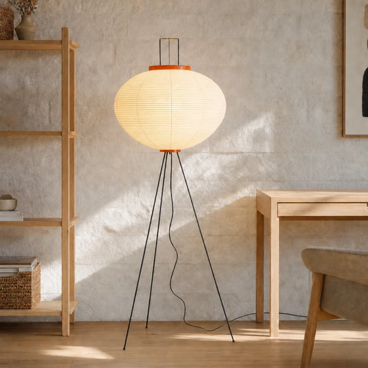 Josephine Modern Sculptural Rice Paper Floor Lamp