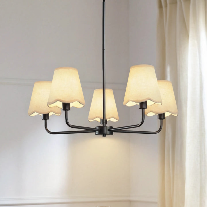 Henry Modern Multi-Arm Fabric Shade Chandelier