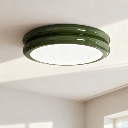 River Modern Green Circular Ceiling Light