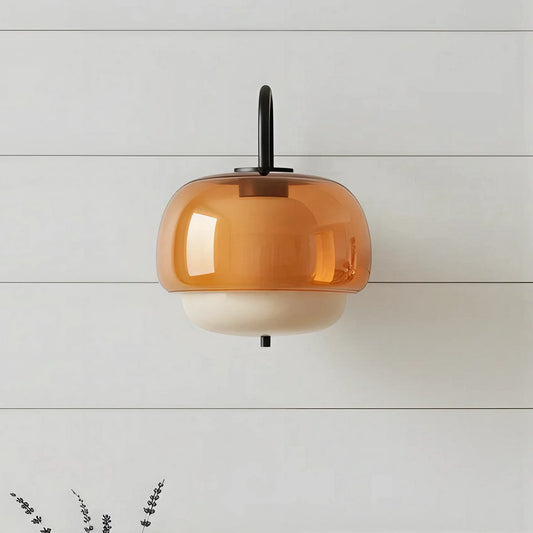 Nordic Modern Round Shade Colored Glass Wall Sconce