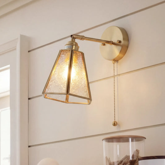 Glass Brass Wall Light - 204GBWL