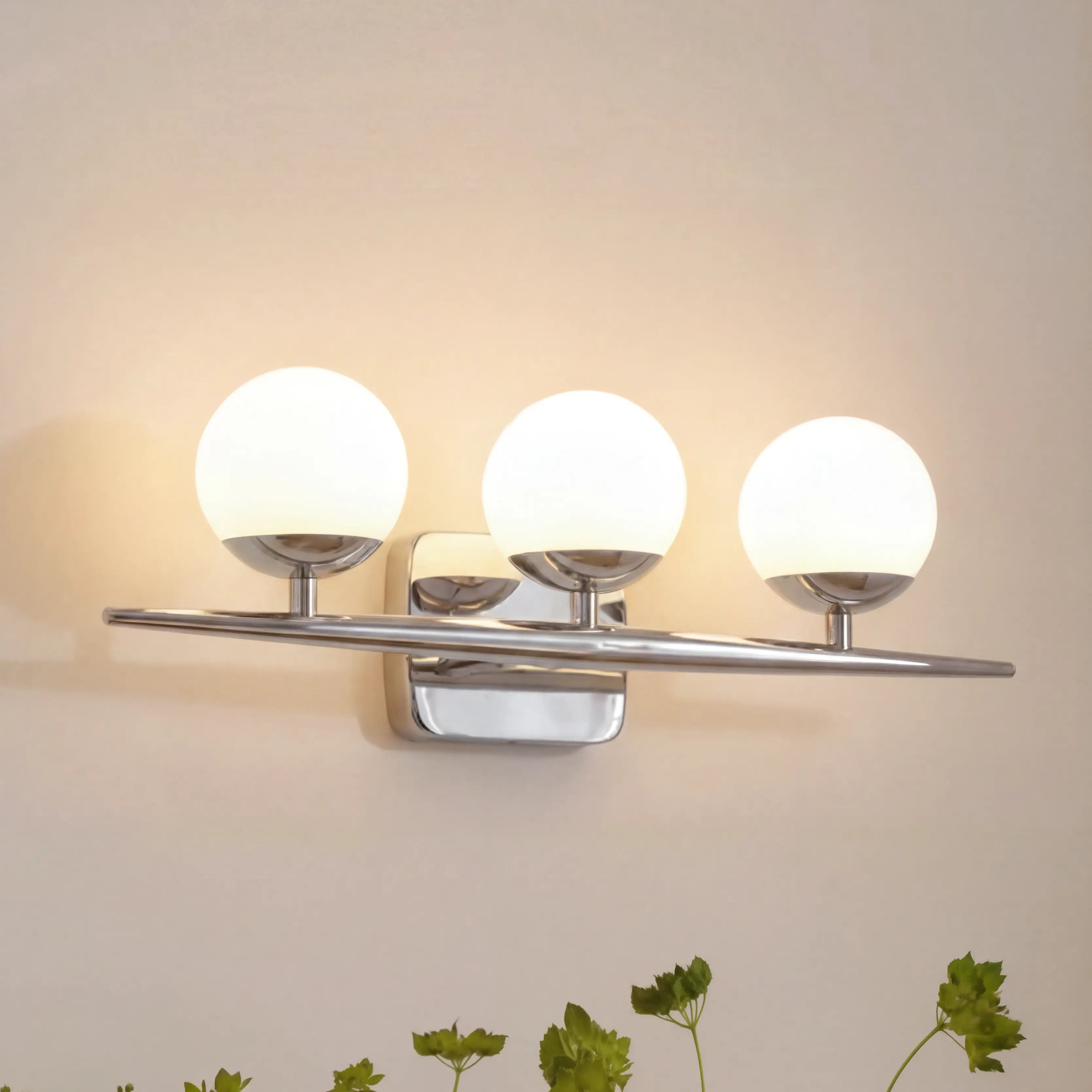 Towanda Modern 3-Light Globe Opal Glass Vanity Light | Mergelighting ...