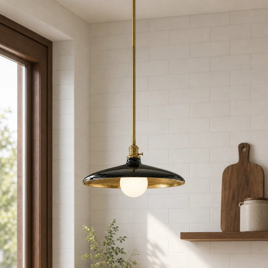 Ryan Farmhouse Metal Pole Pendant Light