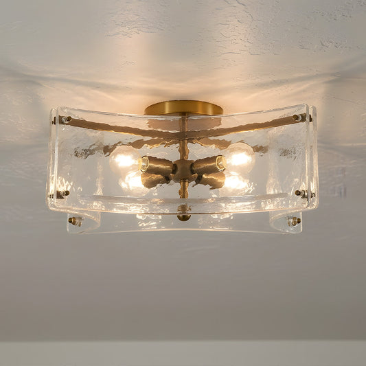 Aura Modern Water Ripple Glass Ceiling Light