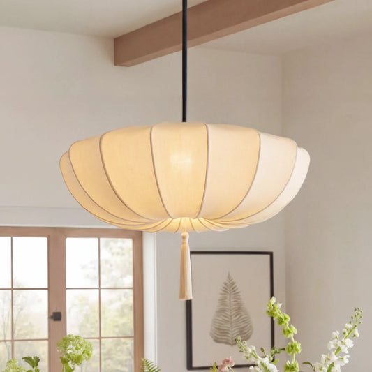 Nordic Cream Fabric Pendant Light for Home and Office - Wabi Sabi Pendant Light