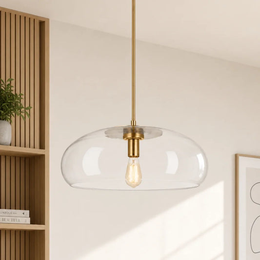 Selena Modern Round Clear Glass Pendant Light