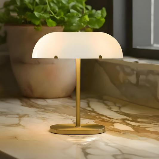 Dalio Modern Milk Glass Boat-Shaped Table Lamp