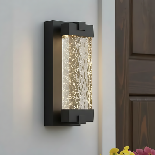Xylia Modern Bubble Crystal Outdoor Wall Lamp