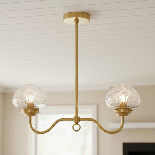 Elias Traditional Glass Metal Globe Shade Chandelier