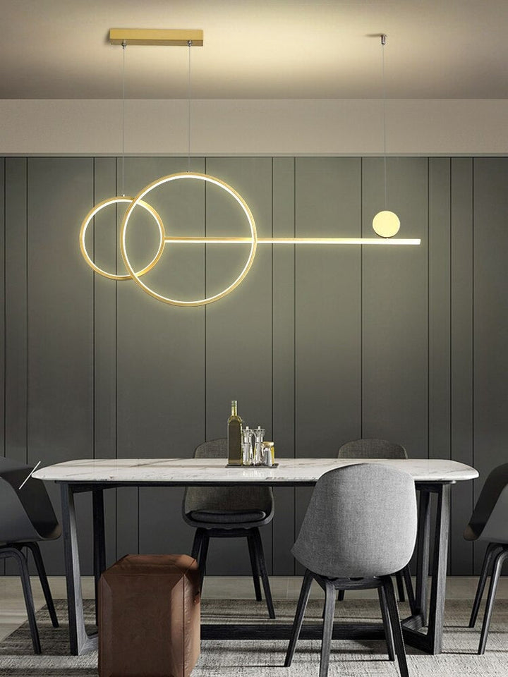 Modern Chandelier With LED Ring - 1LCH3