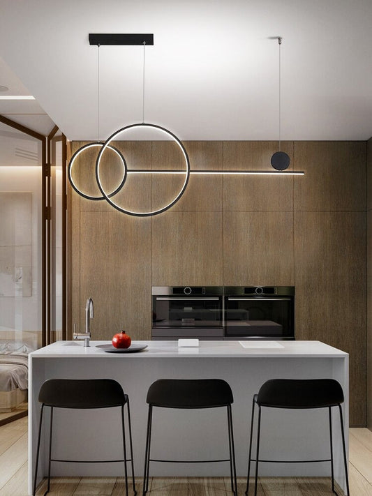 Modern Chandelier With LED Ring - 1LCH3