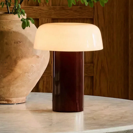 Lachesis Modern Geometric Mushroom Colorful Glass Table Lamp