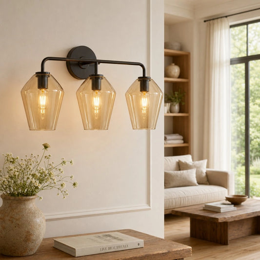 Chelsea Modern Glass Metal Geometric Wall Sconce