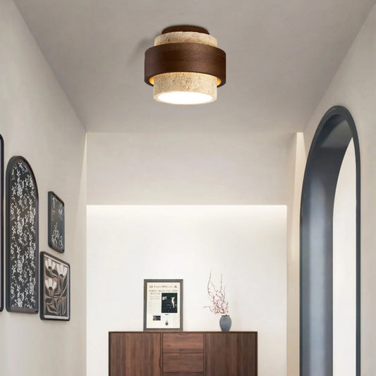 Yana Wabi-Sabi Travertine Retro Ceiling Light