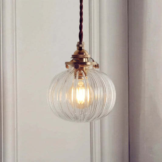 Nordic Glass Ball Pendant Light Dinning Living Room Vintage Hanging Lamp