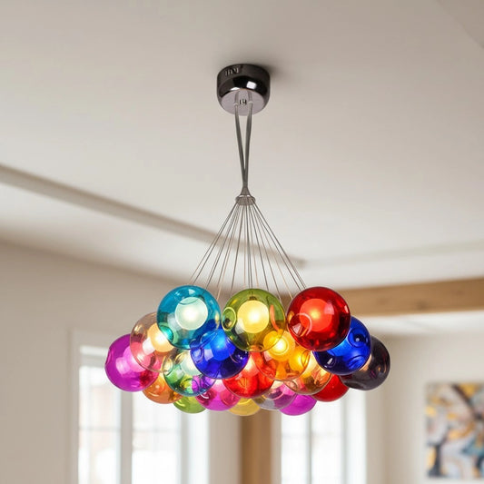 Modern Glass Ball Chandelier for Living Room, Store, Office, Dining Table