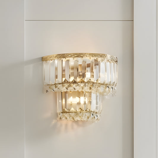 Sterling Cake-shaped Luxury Crystal Wall Sconce