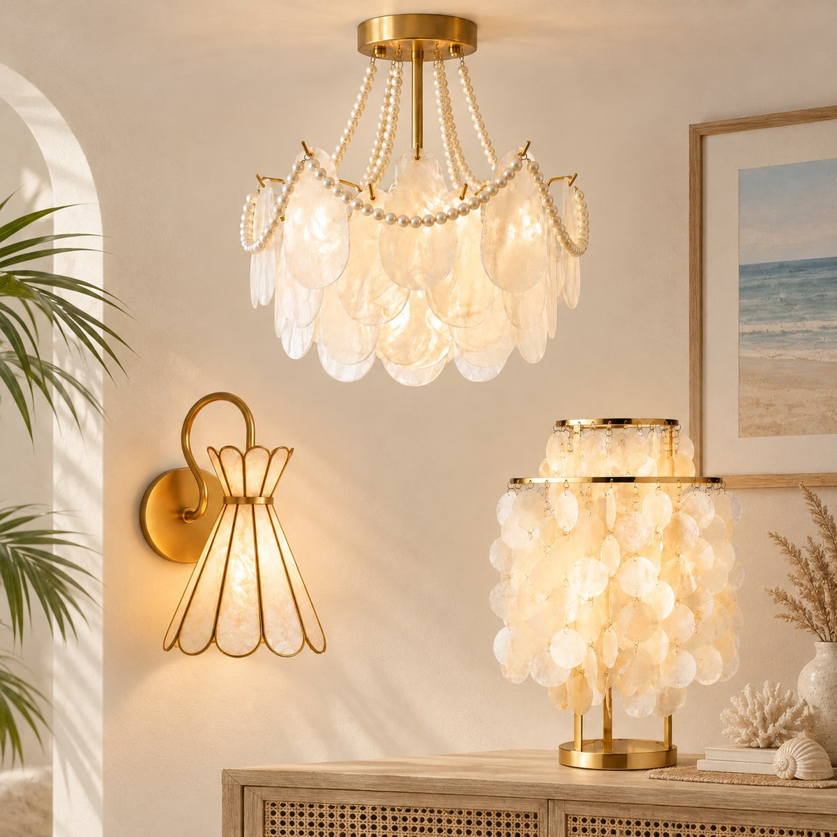 Capiz Shell Light