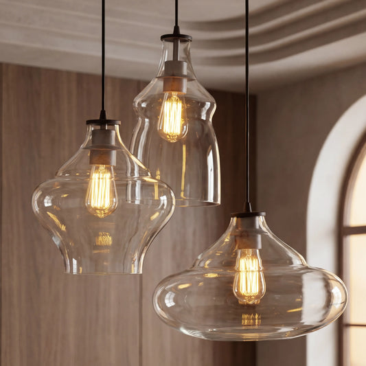 Modern 3-Light Cluster Glass Pendant Light