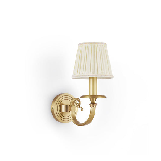 Pleated Brass Wall Lamp