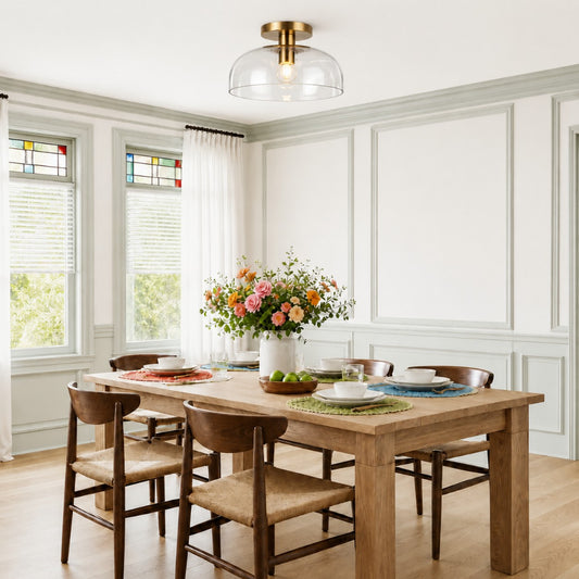 Kham Modern Glass Dome Ceiling Light