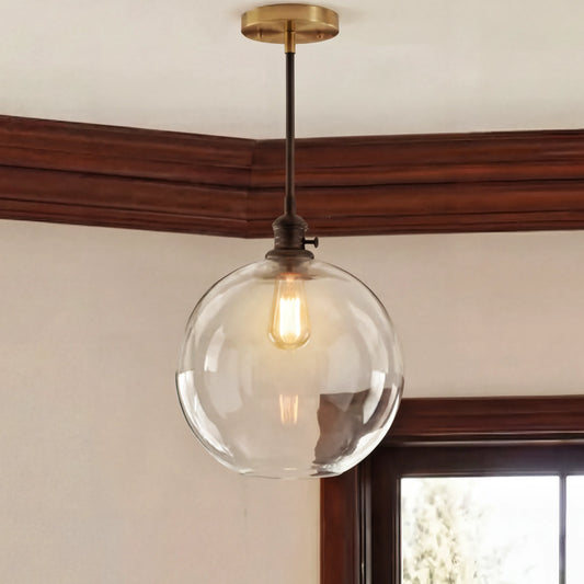 Claire Modern Clear Glass Globe Pendant Light