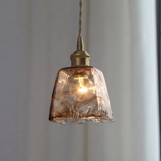 Amber Glass Pendant Light - 209GPL