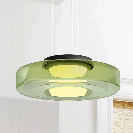 Oberon Creative Multi-Disc Glass Pendant Light