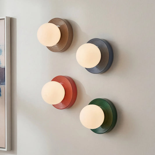 Solveig Nordic Opal Glass Ceramic Wall Lamp