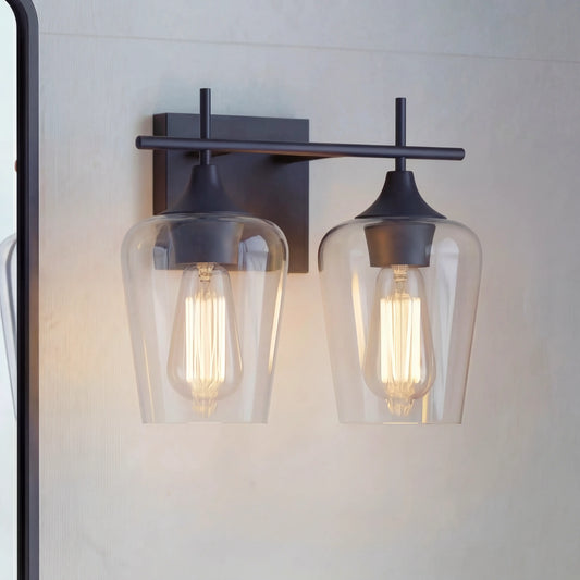 Michael Minimalist 2-Light Transparent Dimmable Wall Light