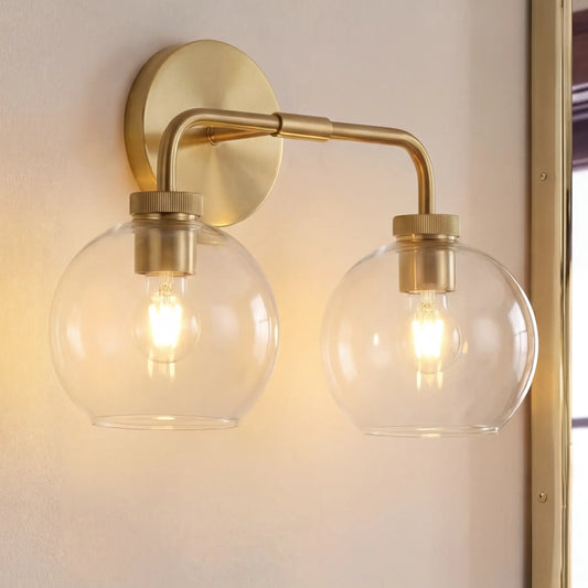 Kaia Modern Globe Glass Wall Sconce