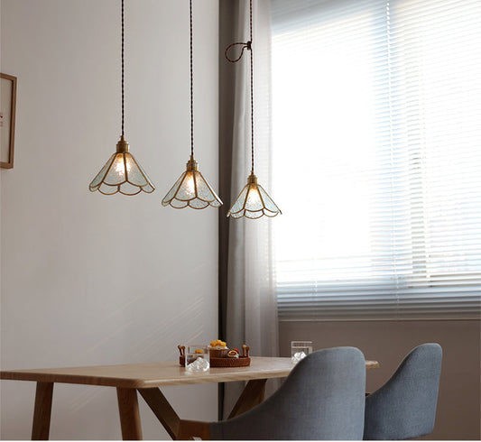 Brass Glass Pendant Light - 227GPL