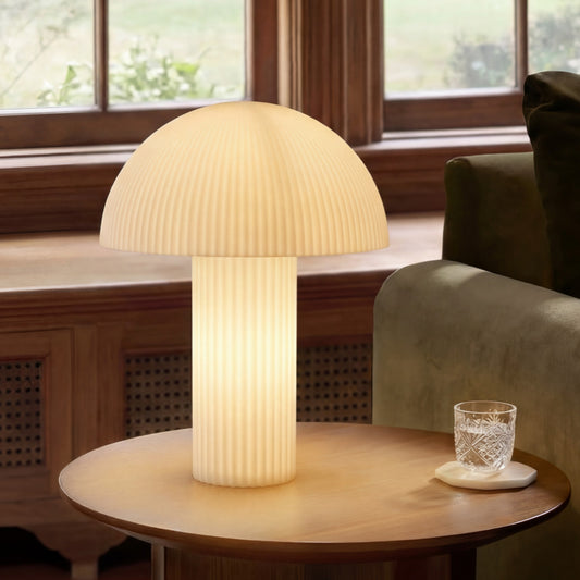 Curvona Opaline Glass Mushroom Table Lamp