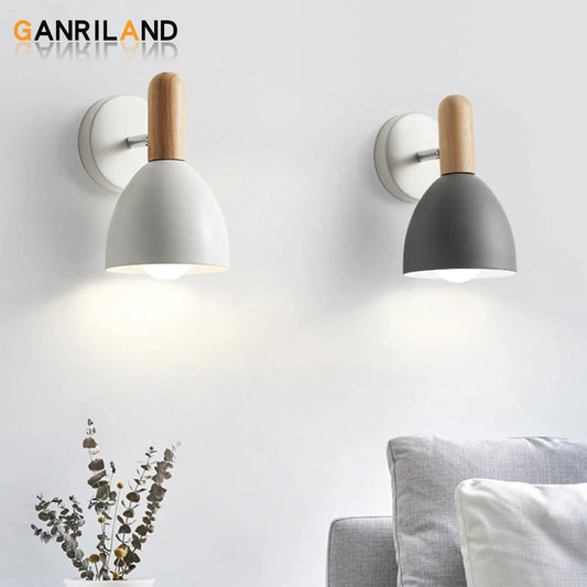 Nordic Wall Lamp Bulb Holder 180°Adjust Modern Minimalist Aisle Corridor Light