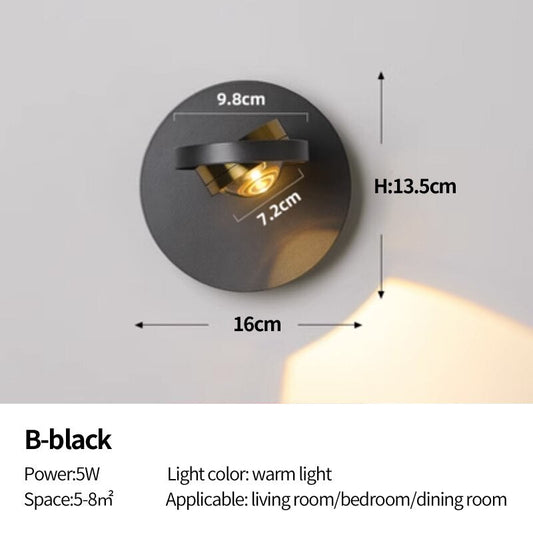 Modern Acrylic LED Simple Rotatable Wall Lamp