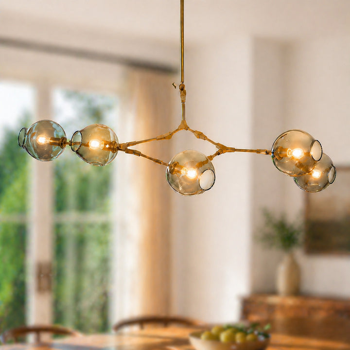 Quincy Contemporary Branching Bubble Chandelier