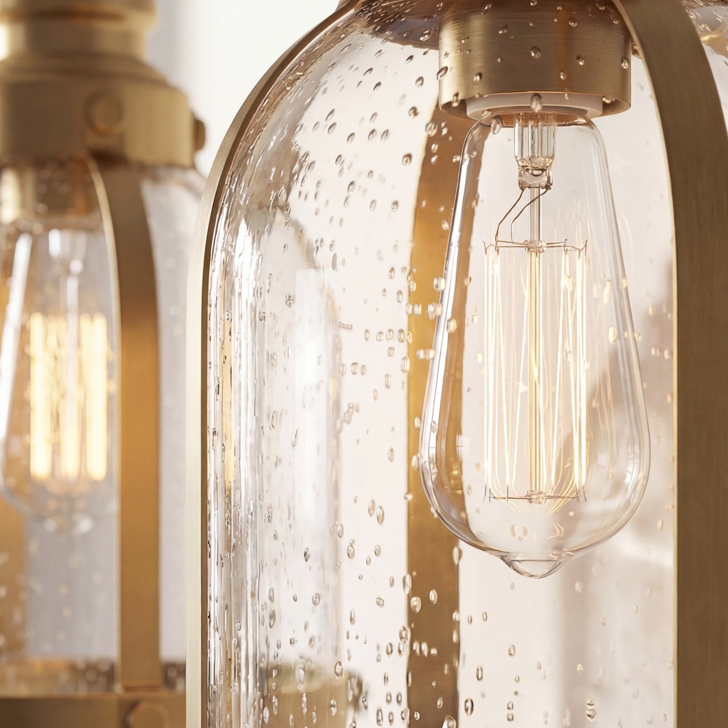 Seeded glass light
