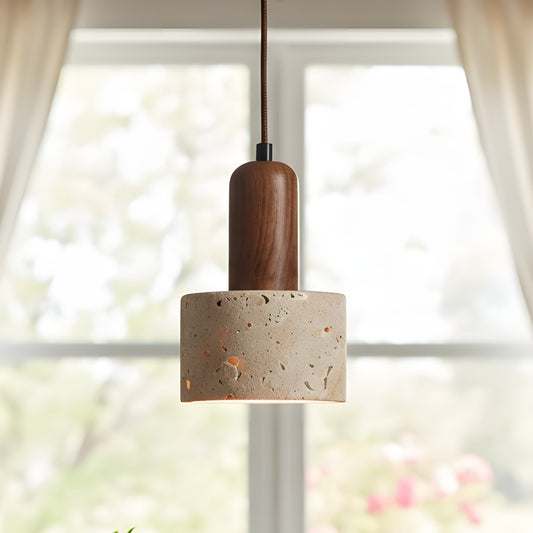 Sylvia Wabi-Sabi Travertine Pendant Light