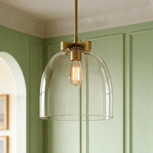 Elegance Clear Glass Dome Pendant Light