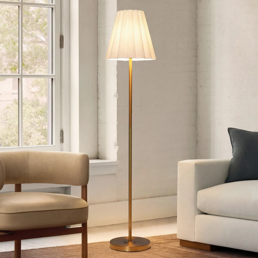 David Modern Tapered Shade Linen Floor Lamp